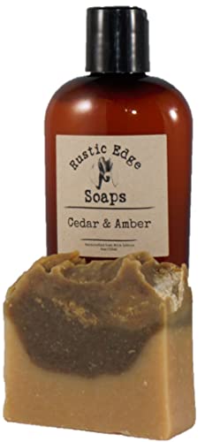 Cedar and Amber Soap and Lotion Set