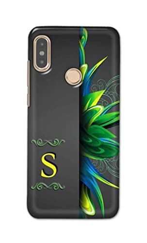 Image of Name II Initial II Letter Alphabet S Hard Back Case Cover for Redmi Note 5 Pro Back Cover -(J5) VNS2222