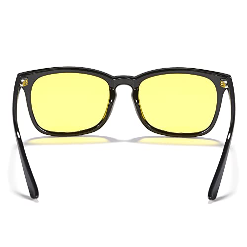 Image of Cyxus Blue Light Glasses Men Women Reduce Eye Strain UV400 Protection 8082 | Eye Protection,Classic Sqaure Frame,Ideal for Computer Screen Office Work Daily Wear