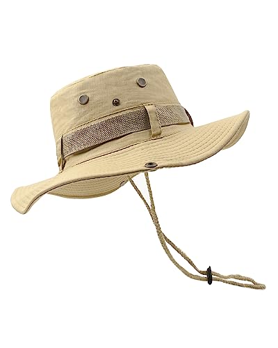 Image of XXL Boonie Sun Hat for Big Heads, Military Tactical Safari Hat with Chin Strap, Outdoor Hat for Fishing, Hiking, Hunting