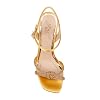 Jewel Badgley Mischka Madison Stiletto Sandals with Rhinestone Knot Detail