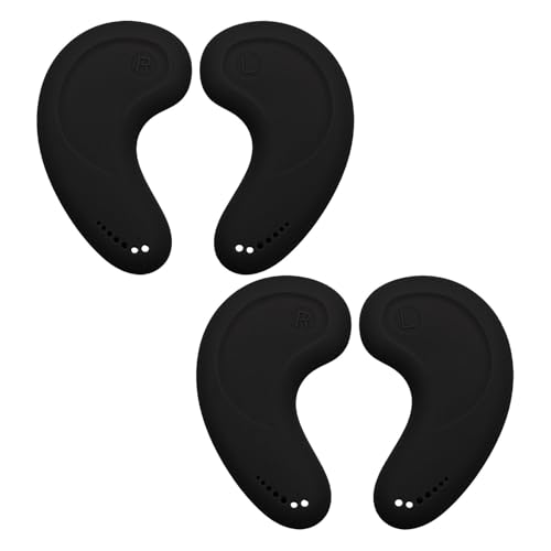 DECOMELODY Auditivos de Silicona Negros para Teñido de Cabello Orejeras Reutilizables Resistentes al Calor 2 Pares para Salón y Uso Doméstico