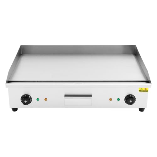 Grillplatte Elektrisch - Elektrogrill,4400W Elektro Grillplatte 72.7X40Cm Griddleplatte 50-300℃ Bratplatte Grill Tischgerät Gastrobräter (A1)