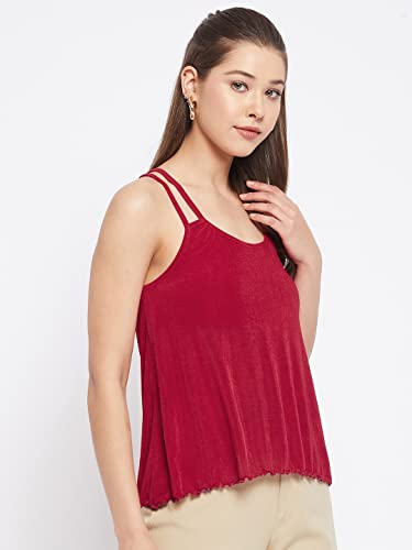 Image of LE BOURGEOIS Women Solid Relaxed Fit Cami Top