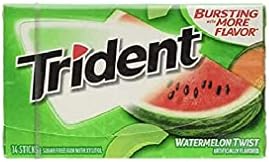 Trident Sugar Free Chewing Gum Watermelon Flavor 14 Sticks, 26 G