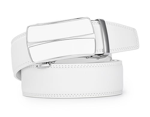 Image of Men's Belt, Ratchet Dress Casual Belt with Adjustable Automatic Buckle Trim to Fit