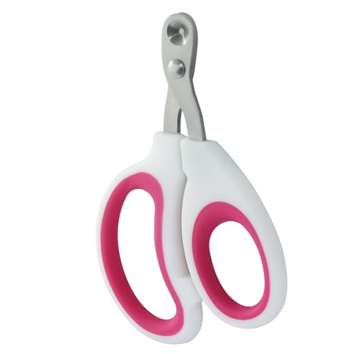 Auvotuis Cat Nail Clippers, Pet Nail Clippers, Cat Claw Trimmers, Suitable for Small Animals Such as Birds, Bearded Dragon, Hamsters, Rabbits, Hedgehogs, Ferrets, Chinchillas, Guinea Pigs (Dark Pink)