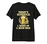 Today's Schedule Brew Beer Funny Homebrewing Homebrewer Premium Tri-Blend T-Shirt