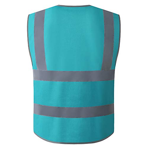 XIAKE 9 Pockets Class 2 High Visibility Reflective Safety Vest for Men Women,Meets ANSI/ISEA Standard