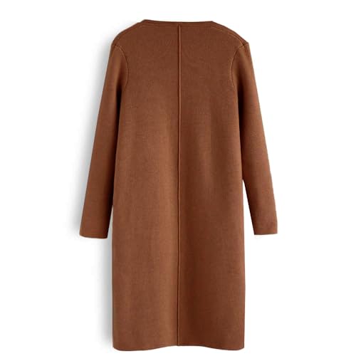 Gothden Women's Casual Open Front Cardigans Long Knit Sweaters Coat with Pockets2