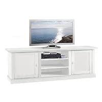 Mobile Porta TV In Legno Pioppo Made Italy - 160x45x57 Cm, Bianco Opaco - Foto 3