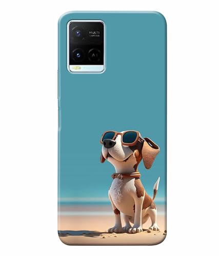Image of Cute Pet Dog Lover Printed Hard Back Case Cover & Compatible for Vivo Y21 / Vivo Y21S / Vivo Y33S (Multicolor) - D1814