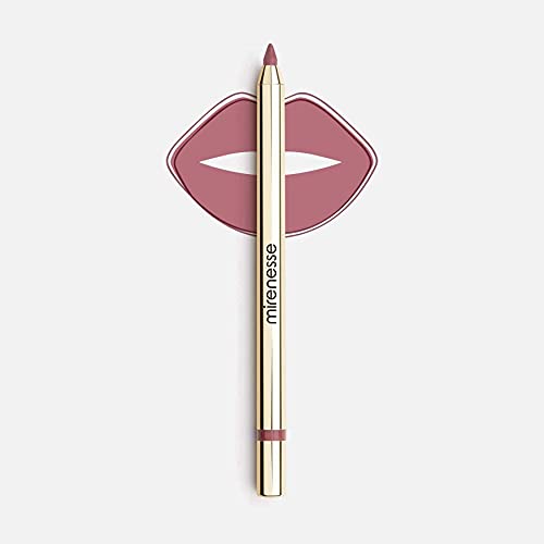 Mirenesse All Day Velvet Matte Kissproof Liner, Long Lasting Kiss Proof Satin Matte Gel Lipliner Lip Pencil with Vitamin C + Vitamin E, Vegan and Toxin Free, 6 Handmaid's Kiss .01 oz