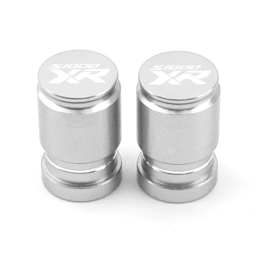 Capuchon de valve de pneu BMW S1000XR en alu CNC argent de haute précision