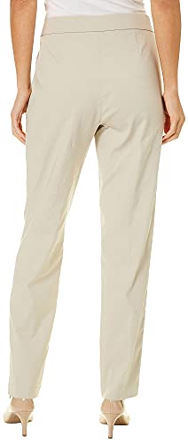 Counterparts 28 in. Petite Solid Pants 16P Pebble Beige - Thumbnail 2