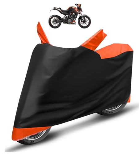 Image of Auto Hub Water Resistant Bike Body Cover for KTM Duke 200 - Black /Orange