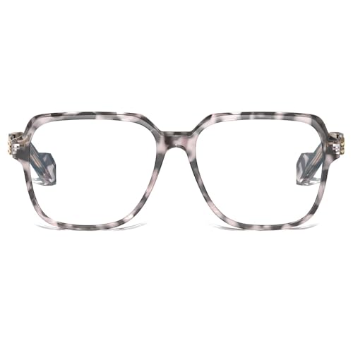 Image of VISOONE Oversized Blue Light Blocking Glasses with Chic Square TR90 Frame and Metal Temple for Women Men Ryan
