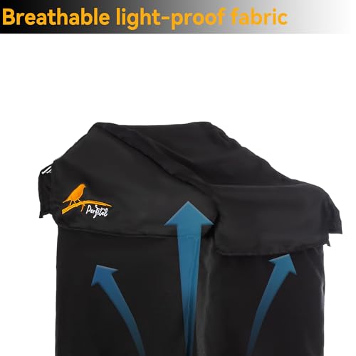 Perfitel Capa para gaiola de pássaro pequena (preto) Good Night capa preta para gaiola de pássaros c