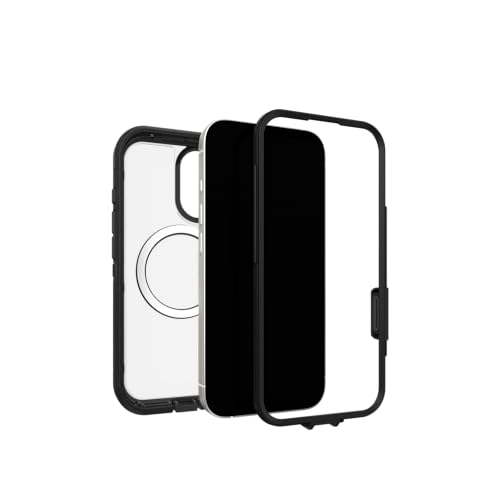 Image of OtterBox iPhone 17 Defender Series Pro XT Clear Case - Dark Side - Black - Tough, Rugged & Durable iPhone Case, Snaps on MagSafe