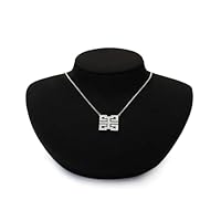 Oirlv Sleek Black Jewellery Bust Soft Ultra Fibre Necklace Stand for Organising & Displaying Necklaces