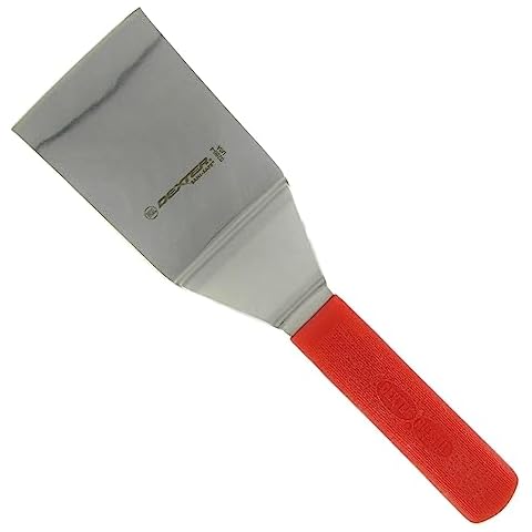 Dexter Russell Sani-Safe Red Handle 4 x 3" Hamburger Turner Cover