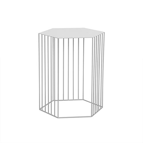 Stylish Simplicity Hexagonal Plant Stand/Flower Stand/Shelf, Creative Iron Art Fence Section Living Room Bedroom Study Balcony Outdoor Flower Pot Shelf, Lsxysp, White, 3865Cm #TOP18