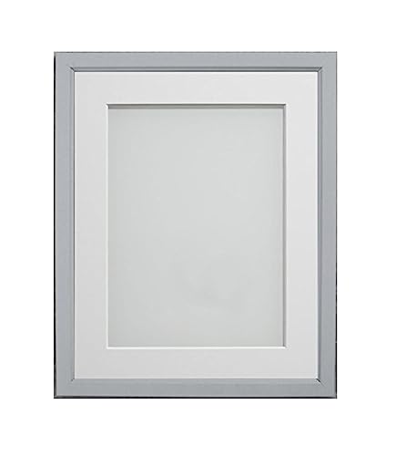 Frame Company Drayton Range 12x10-inch Grey Picture Photo Frame with White Mount For Image Size 10x8-inch