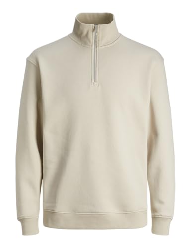 JACK & JONES Herren Stehkragen Pullover JJEBRADLEY - Relaxed Fit S M L XL XXL, Größe:XL, Farbe:Moonbeam 12250747