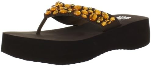 yellow box pearl flip flops