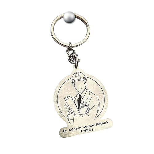 Image of SAVRI Personalized Keychain with Customized Name Engraving | Stainless Steel Round Professional Keychain