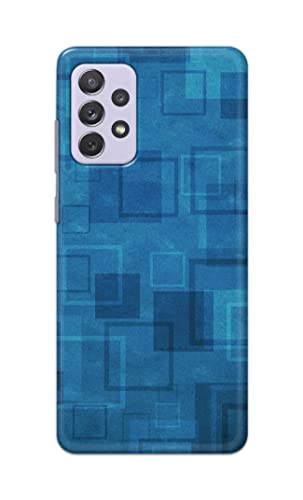 Image of Printed Hard Back Cover Case for Samsung Galaxy A72 Back Cover (Plain Azure Blue) -1302
