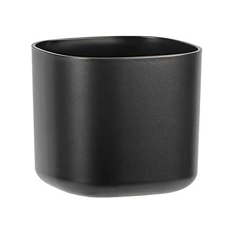 WENKO Zahnputzbecher Davos, puristischer Zahnbürstenhalter, Badaccessoire in angesagtem All-Black Design für den trendigen Einrichtungsstil in Bad & Gäste WC, BPA-frei, Ø 7,7 x 10,5 cm, Schwarz matt Cover
