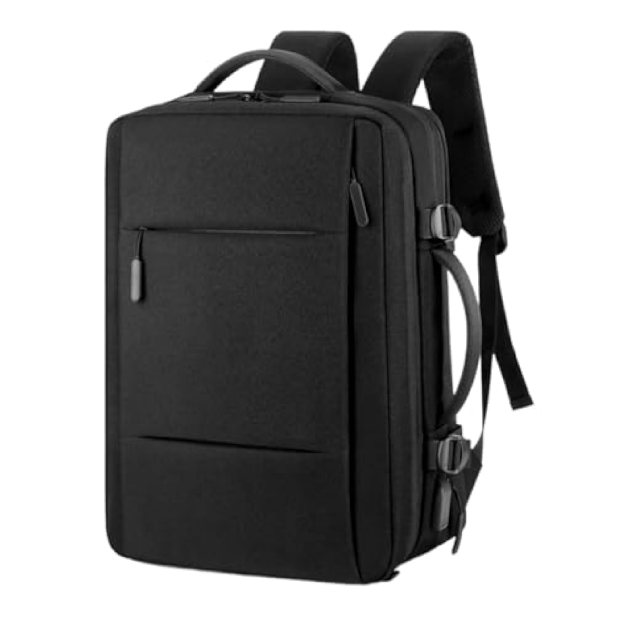 Portable Multi-PU Leather Laptop Bag for Weekender Hiking, Black