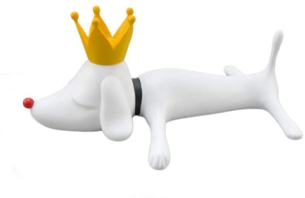 VHKJewE Dog Sculpture Art Family Statue and Sculptures Home Office Decoration Wedding Gifts(White,30cm)