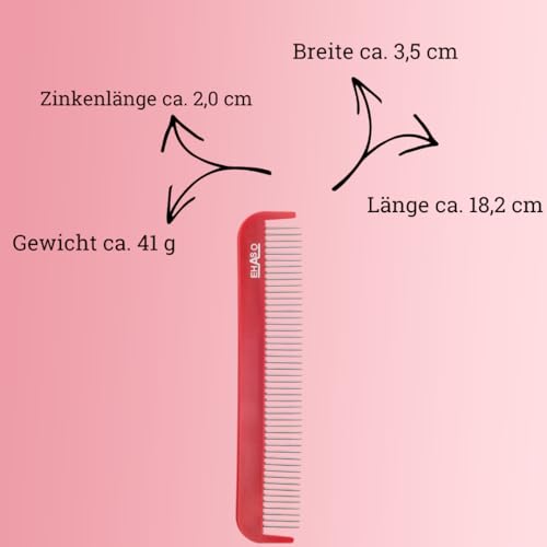 EHASO Langlebiger Entwirrungskamm für Hunde, rotierende Zähne,18 cm
