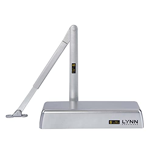 Extra Heavy Duty Commercial Door Closer -Lynn Hdwr Model # Lh9016 (Us26D Aluminum)- Surface Mounted, Grade 1, Cast Iron, Ul 3 Hour Fire Rated & Ada For High Abuse Traffic Doorways #TOP2