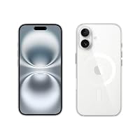 Apple iPhone 16 128 GB - Weiß + Clear Case mit MagSafe – Ansicht 1