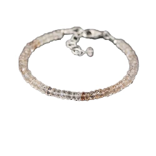 Topaze impériale 4mm perles bracelet unisexe LKBEADS bijoux pierres fines LCBR-3592