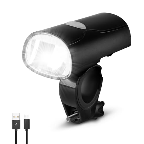 Opard Fahrradlicht, Fahrradbeleuchtung LED, 2 Licht-Modi Fahrradlampe USB aufladbar/StVZO Zugelassen...