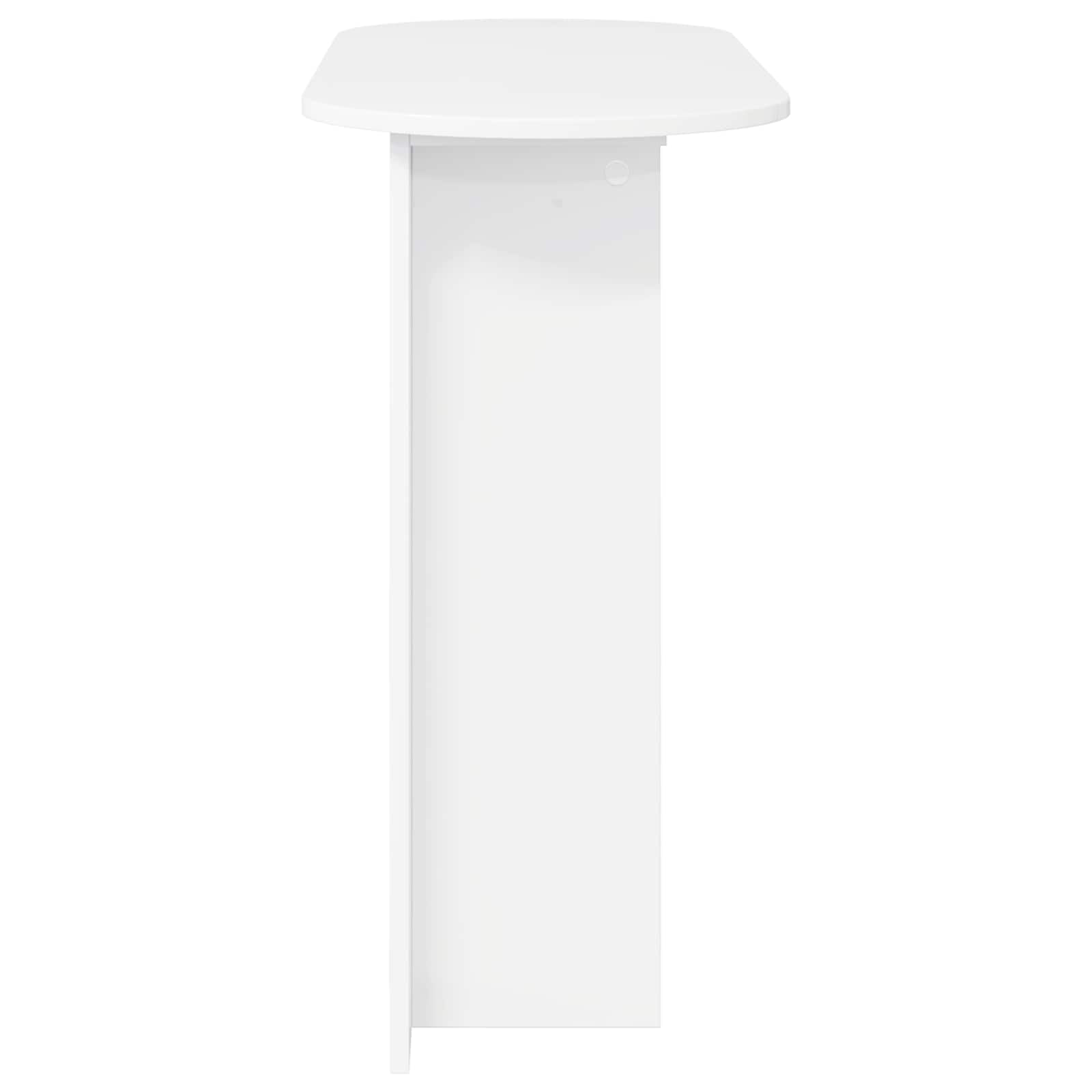 Stolik konsolowy, biały, materiał drewnopochodny, 100 x 39,5 x 75 cm, stół ścienny z półką do korytarza, salonu, sypialni, biura, wąski stół do odkładania z organizerem na klucze, wazon