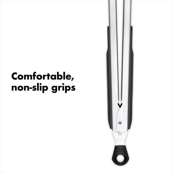 OXO GG 1054628BK 12-Inch Tongs with Nylon Heads, Silver by OXO - Image 6