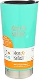 Klean Kanteen Stainless Steel Tumbler Cup Double Wall Vacuum Insulated with Klean Coat and Lid - 20oz - Sea Crest (1003068)