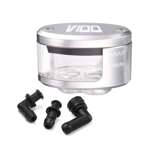 Réservoir de liquide de frein de moto argenté anodisé pour Moto-Guzzi V100