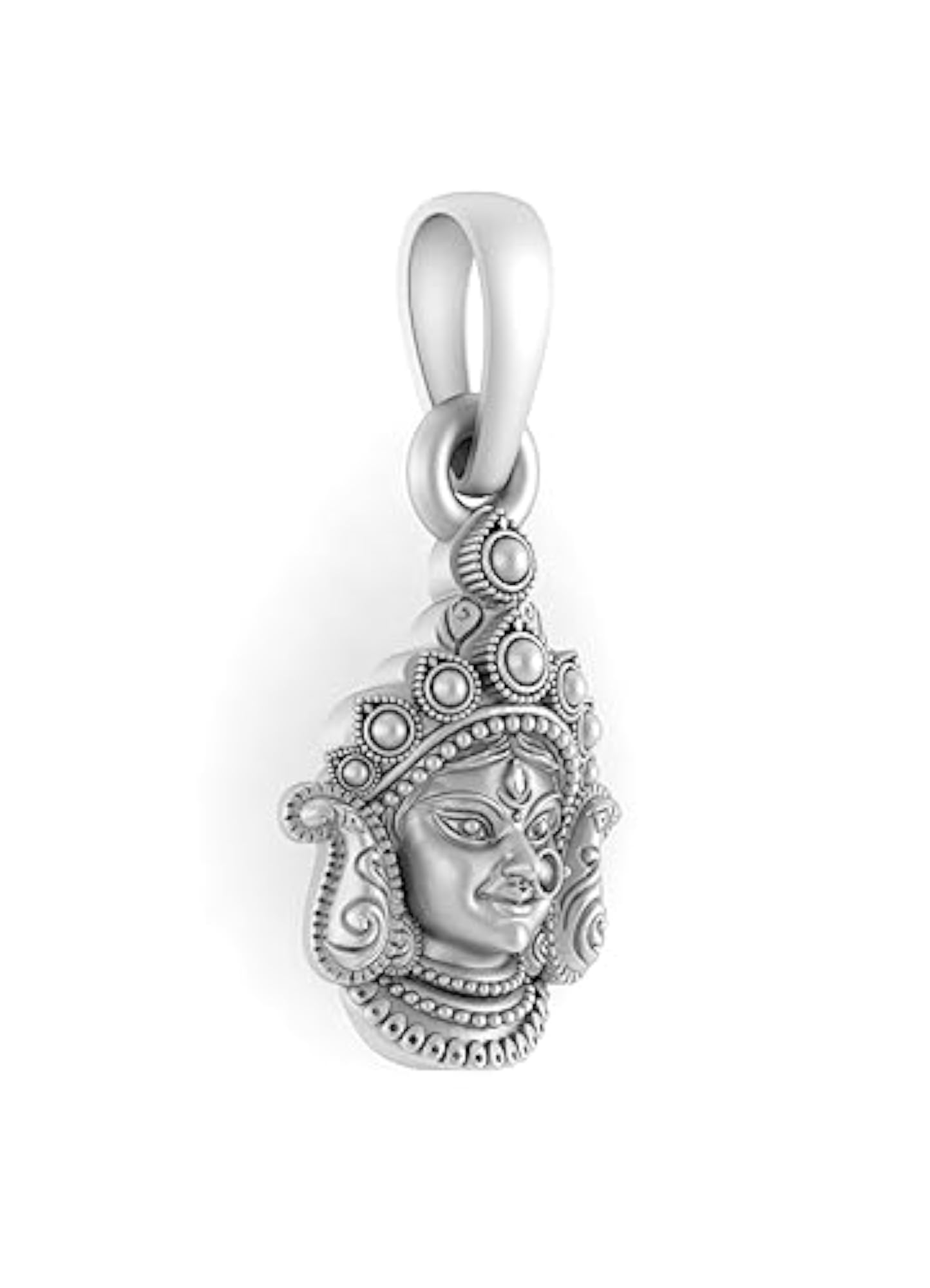 Sterling Silver God Durga Maa Chain Pendant