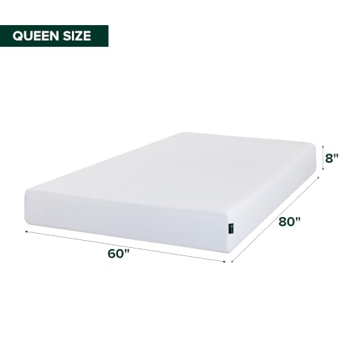 Image of Zinus 8 Inch Green Tea Cooling Memory Foam Mattress [New Version], Queen, Fiberglass Free, Medium Firmness, Cooling Gel Foam, Certified Safe Foams & Fabric, Mattress in A Box
