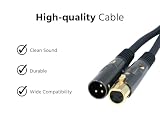 Monoprice XLR Male to XLR Female Cable - 25 Feet - Black, 16AWG, Gold Plated, Microphone & Interconnect - Stage Right Series