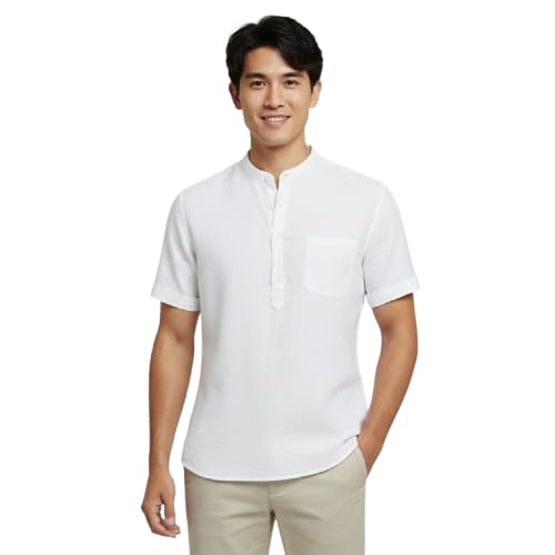 Men's Regular Fit Half Sleeve Summer Wear Cotton Kurta for Men Availabel Size M=38,L=40,XL=42-image-6