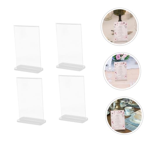Support de Table Transparent en Acrylique Haute Résistance Format Vertical