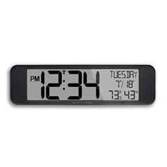 MARATHON Ultra Wide Atomic Wall Clock, Black Large 14 Inch Panoramic Display AM/PM or 24 Hour Time photo MARATHON Ultra Wide Atomic Wall Clock, Black Large 14 Inch Panoramic Display AM/PM or 24 Hour Time