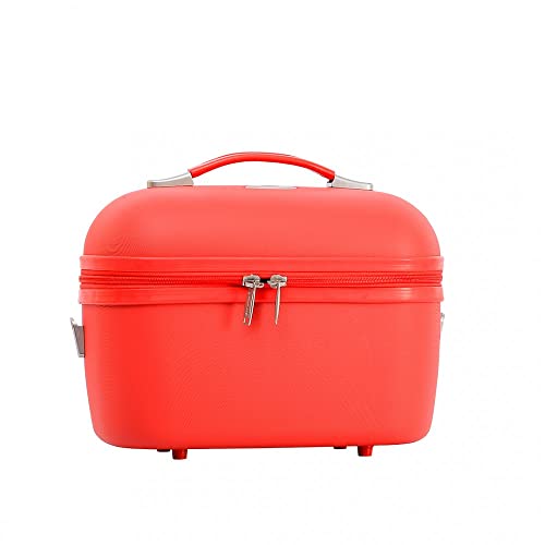 Snowball Dublin Neceser de ABS y tela – Regalo ideal para mujer – 34 x 24 cm, rojo (Rojo) - 31935